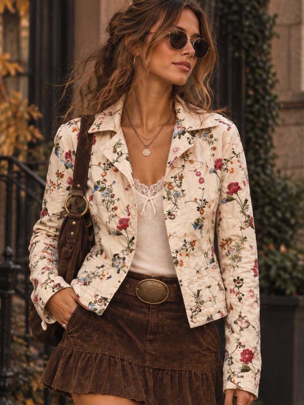 Johnny Was Boho Butterfly Floral Embroidered Cream Jacket 🦋🌺🤍